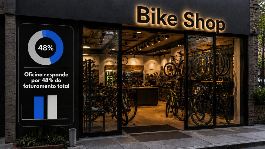 48% do faturamento de pequenos bike shops vem da oficina